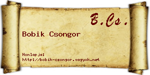 Bobik Csongor névjegykártya