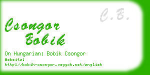 csongor bobik business card